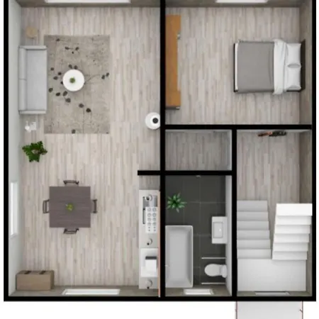 Zentrale 65m2 2-zimmer In Beim Fluss